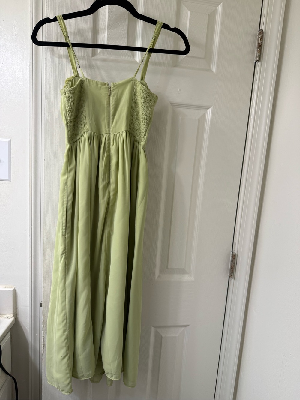 Abercrombie & Fitch Light Lime Spaghetti Strap Dress